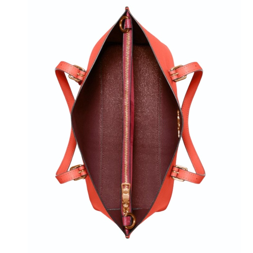 NWT COACH Im/Mango/Wine Leather Tote Bag - Picture 4 of 9